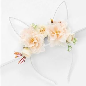 Kitty flower headpiece/hair accessory